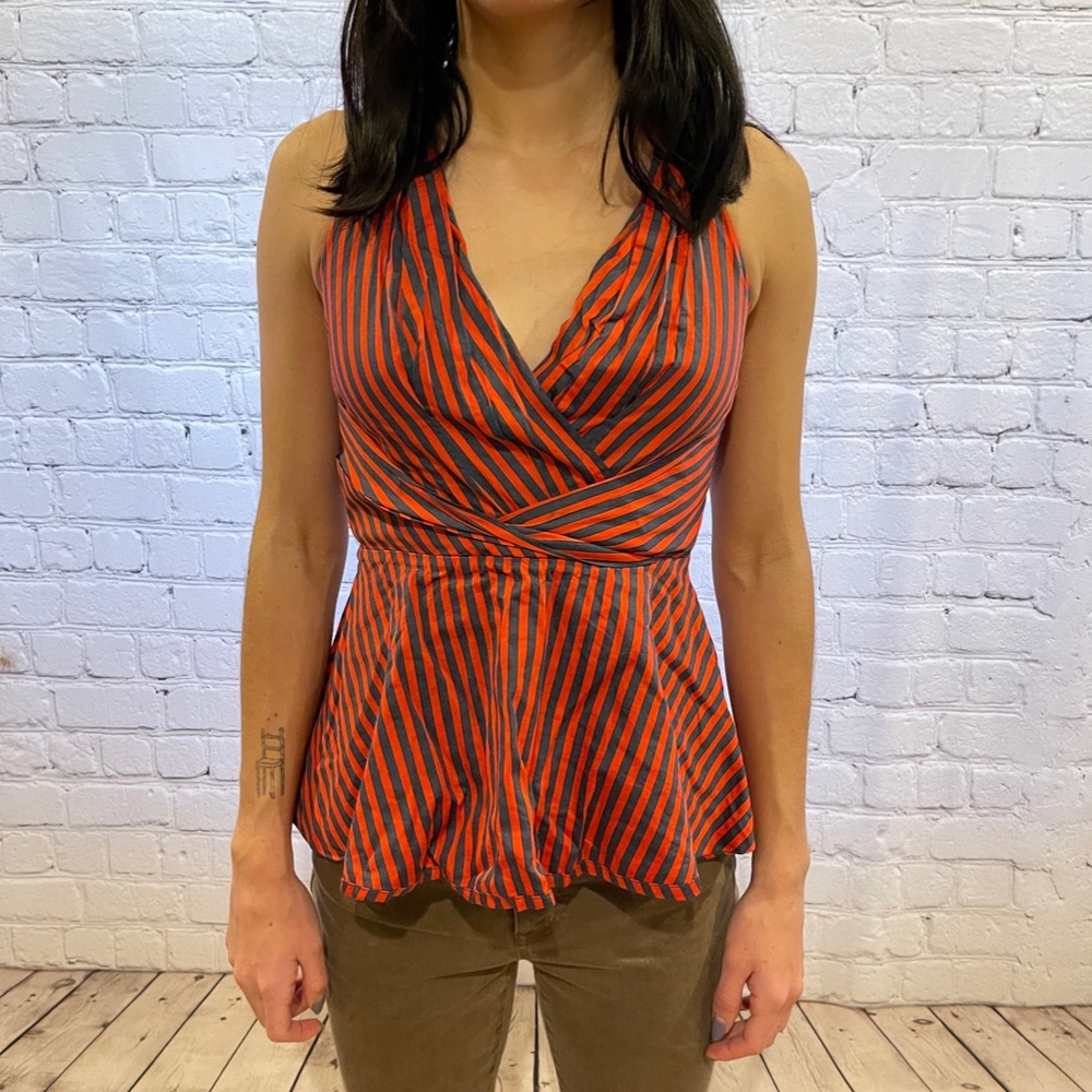 Anthropologie Odielle Halter Peplum Top